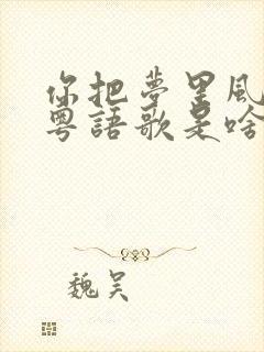 你把梦里风带走粤语歌是啥歌