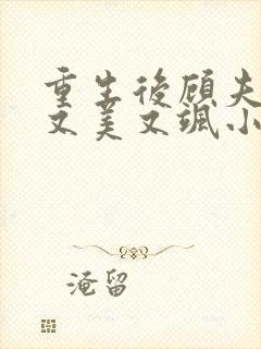 重生后顾夫人她又美又飒小说