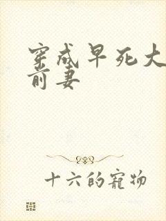 穿成早死大佬的前妻