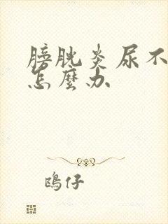 膀胱炎尿不出尿怎么办