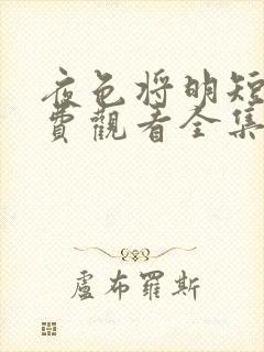 夜色将明短剧免费观看全集大结局