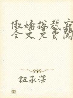 傲娇总裁宠上瘾全文免费阅读全文