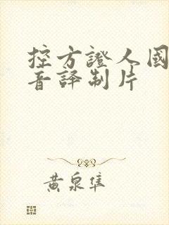 控方证人国语配音译制片