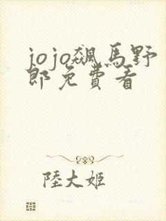 jojo飙马野郎免费看