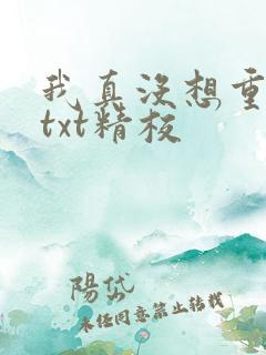 我真没想重生啊txt精校