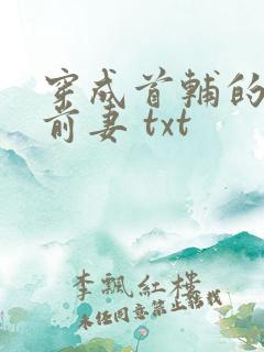 穿成首辅的炮灰前妻 txt