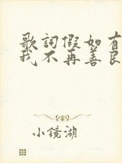 歌词假如有一天我不再善良