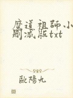 魔道祖师小说无删减版txt