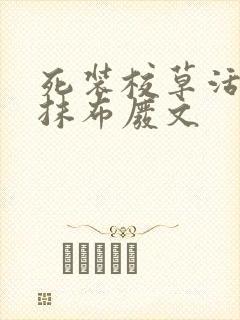死装校草活该被抹布废文