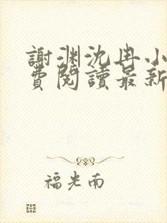 谢渊沈冉小说免费阅读最新章节更新时间