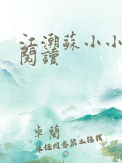 江潮苏小小在线阅读