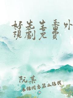 好先生番外篇电视剧免费