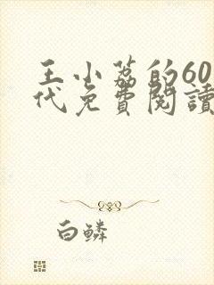 王小荔的60年代免费阅读全文最新章节