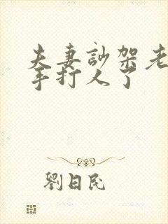 夫妻吵架老公动手打人了