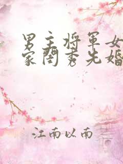 男主将军女主大家闺秀先婚后爱古言