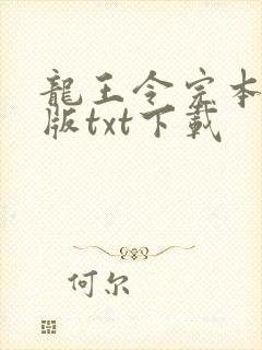 龙王令完本精校版txt下载