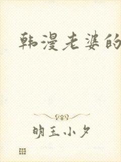 韩漫老婆的姐姐