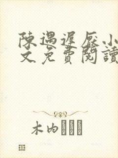 陈遇迟厌小说全文免费阅读最新章节