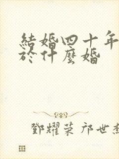 结婚四十年是属于什么婚