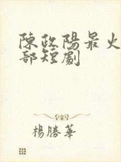 陈政阳最火的十部短剧