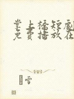 掌上桥短剧全集免费播放在线观看