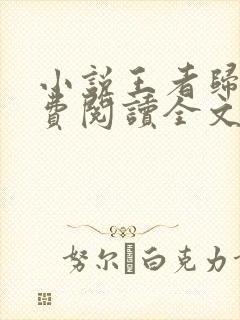 小说王者归来免费阅读全文