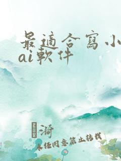 最适合写小说的ai软件