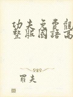 功夫免费观看完整版国语高清电影