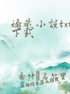 娇藏小说txt下载