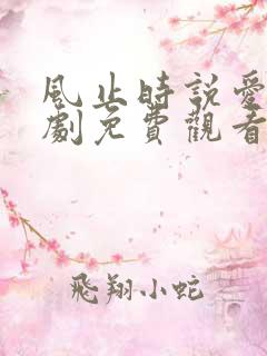 风止时说爱你短剧免费观看全集