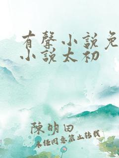 有声小说免费听小说太初