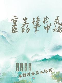 重生后我成了权臣的掌中娇类似