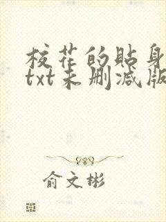 校花的贴身高手txt未删减版全文下载