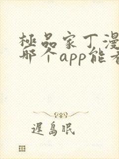 极品家丁漫画在哪个app能看到免费的