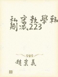 私密教学韩漫无删减223