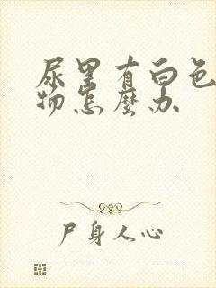 尿里有白色沉淀物怎么办