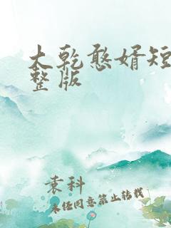大乾憨婿短剧完整版