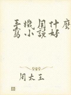 手机用什么软件写小说好