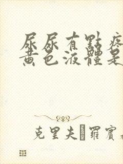 尿尿有点疼还流黄色液体是什