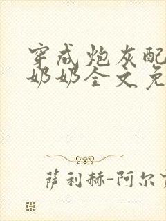 穿成炮灰配角的奶奶全文免费阅读