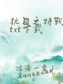 抗日之特战兵王txt下载