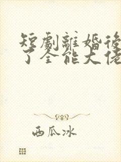 短剧离婚后我成了全能大佬免费观看