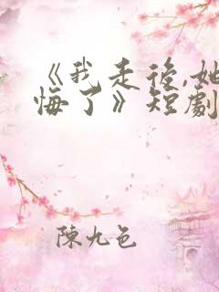 《我走后,她后悔了》短剧