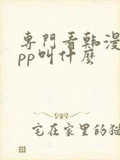 专门看韩漫的app叫什么