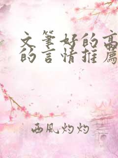 文笔好的高质量的言情推荐