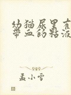 幼猫尿里有一点带血的粘液