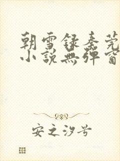 朝雪录秦莞燕迟小说无弹窗