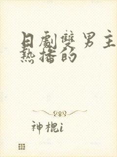 日剧双男主最近热播的