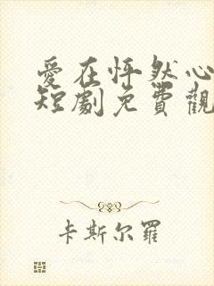 爱在怦然心动时短剧免费观看