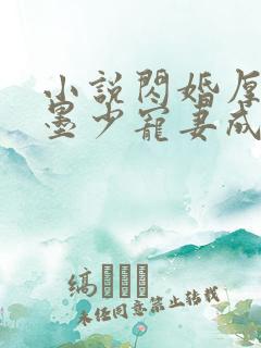 小说闪婚厚爱:墨少宠妻成瘾